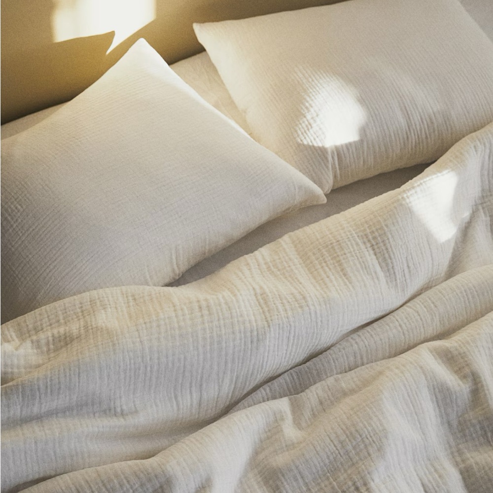 H&M white twin Duvet Cover Bedding